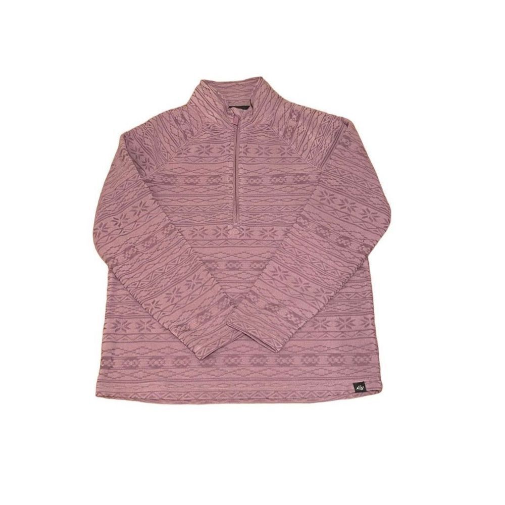 Eddie Bauer Girl’s Quarter Zip Light Pink/Purple Sweater